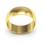 18K Yellow Gold 7mm half round wedding band - DELLAFORA