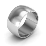 Platinum 10mm half round wedding band - DELLAFORA