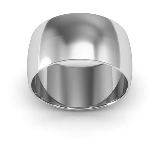 Platinum 10mm half round wedding band - DELLAFORA