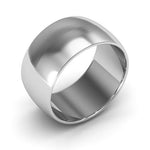 Platinum 10mm half round wedding band - DELLAFORA