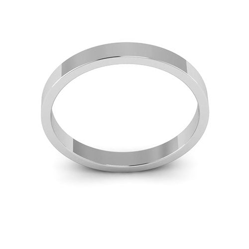 Platinum 2.5mm flat wedding band - DELLAFORA