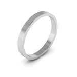 Platinum 2.5mm flat wedding band - DELLAFORA