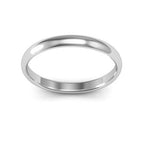 Platinum 2.5mm half round comfort fit wedding band - DELLAFORA