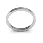 Platinum 2mm heavy weight flat wedding band - DELLAFORA