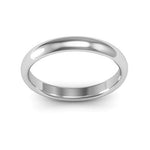 Platinum 3mm half round comfort fit wedding band - DELLAFORA