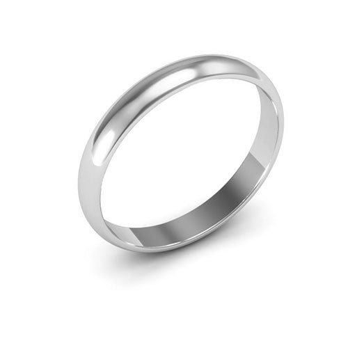 Platinum 3mm half round wedding band - DELLAFORA