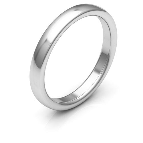 Platinum Low Dome Wedding Bands – DELLAFORA