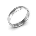 Platinum 4mm half round comfort fit wedding band - DELLAFORA