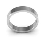 Platinum 4mm heavy weight flat wedding band - DELLAFORA