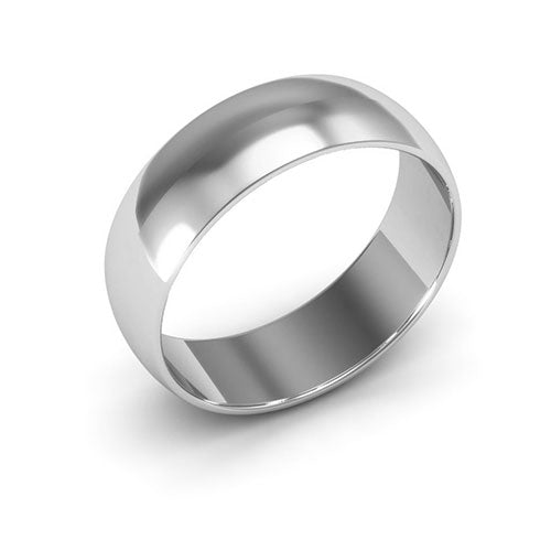 Platinum 6mm half round wedding band - DELLAFORA