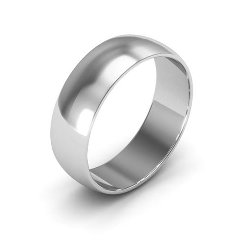 Platinum 6mm half round wedding band - DELLAFORA