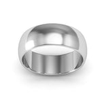 Platinum 7mm half round wedding band - DELLAFORA