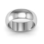 Platinum 7mm heavy weight half round wedding band - DELLAFORA