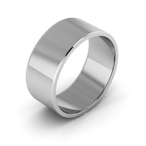 Platinum 8mm flat wedding band - DELLAFORA