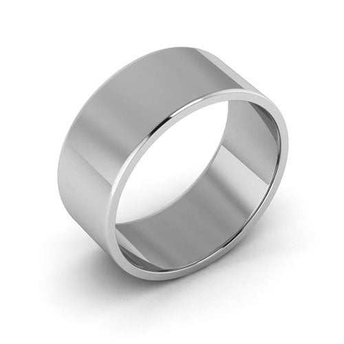 Platinum 8mm flat wedding band - DELLAFORA