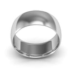 Platinum 8mm half round comfort fit wedding band - DELLAFORA