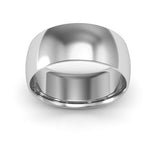 Platinum 8mm half round comfort fit wedding band - DELLAFORA