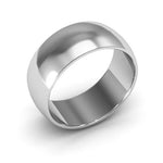 Platinum 8mm half round wedding band - DELLAFORA