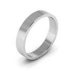 18K White Gold 4mm flat  wedding bands