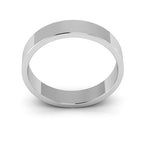 14K White Gold 4mm flat  wedding bands