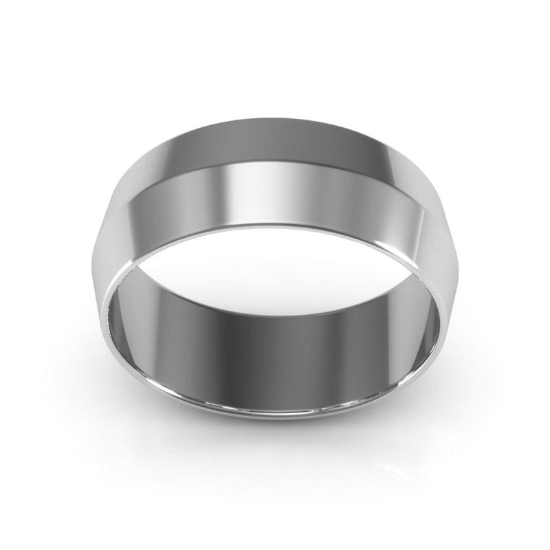 10K White Gold 7mm knife edge  wedding bands