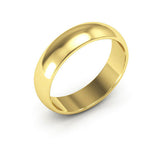 18K Yellow Gold 5mm half round  wedding bands