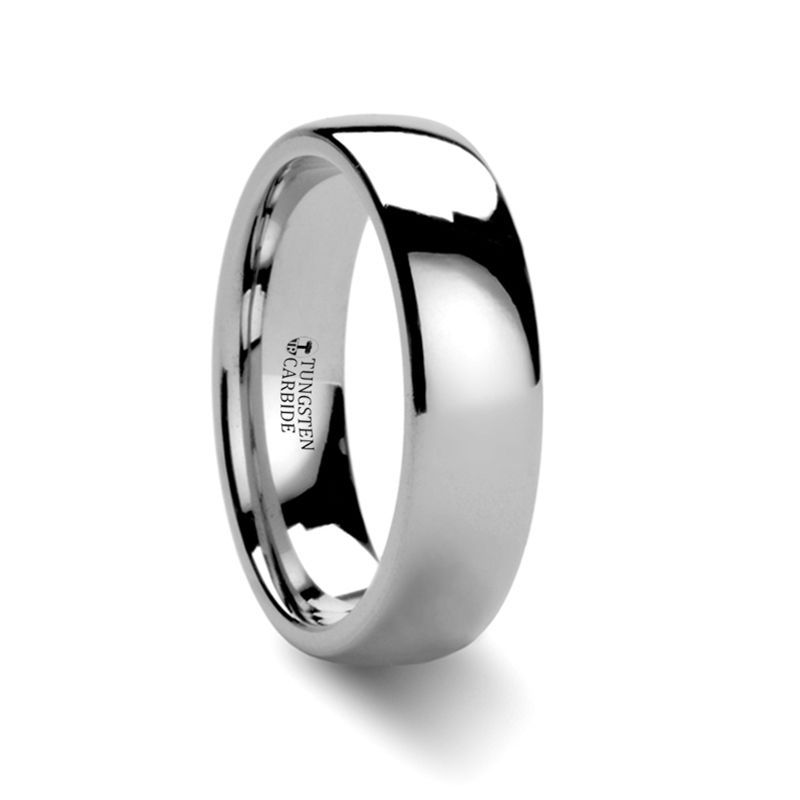 ARLINGTON Domed White Tungsten Ring - 6mm - DELLAFORA