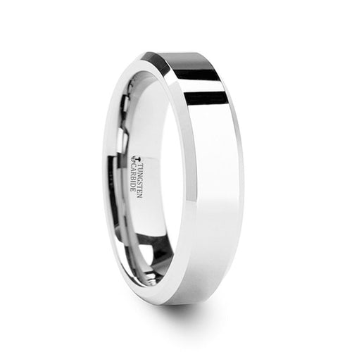 CORINTHIAN Beveled Tungsten Carbide Ring - 6mm - DELLAFORA